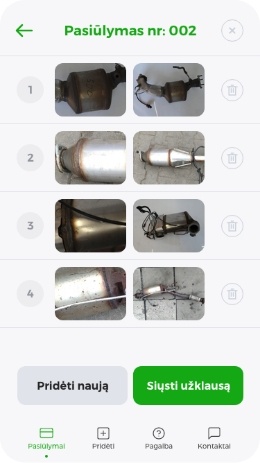 Katalizatorių supirkimo programėlė